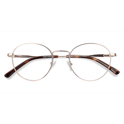 Unisex s round Golden Metal Prescription eyeglasses - Eyebuydirect s Memento