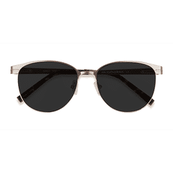 Unisex s browline,round Rose Gold Metal Prescription sunglasses - Eyebuydirect s Maui