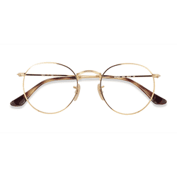 Unisex s round Gold Metal Prescription eyeglasses - Eyebuydirect s Ray-Ban RB3447V