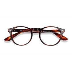 Unisex s round Warm Tortoise Acetate Prescription eyeglasses - Eyebuydirect s Ray-Ban RB5283
