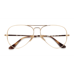 Unisex s aviator Gold Metal Prescription eyeglasses - Eyebuydirect s Ray-Ban RB6489