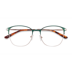 Unisex s round Green Metal Prescription eyeglasses - Eyebuydirect s Disperse
