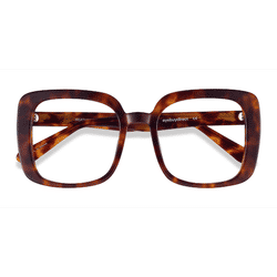 Female s square Tortoise Acetate Prescription eyeglasses - Eyebuydirect s Heather