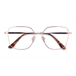 Female s horn Rose Gold Titanium Prescription eyeglasses - Eyebuydirect s Bessie