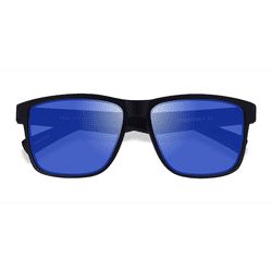 Unisex s square Black Blue Plastic Prescription sunglasses - Eyebuydirect s Tidal