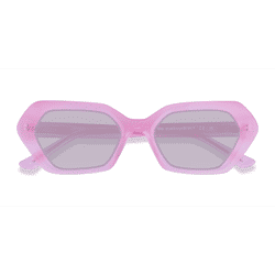 Female s geometric Milky Pink Acetate Prescription sunglasses - Eyebuydirect s Brigitte