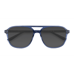 Unisex s aviator Shiny Crystal Navy Acetate Prescription sunglasses - Eyebuydirect s Zeal Sun