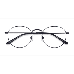 Unisex s round Black Metal Prescription eyeglasses - Eyebuydirect s Cupertino