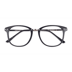Unisex s square Black Plastic, Metal Prescription eyeglasses - Eyebuydirect s Cosmo