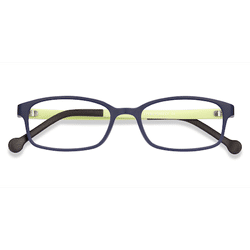 Unisex s rectangle Navy Plastic Prescription eyeglasses - Eyebuydirect s Gizmo