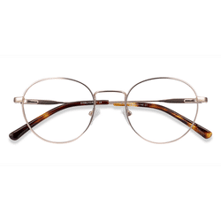 Unisex s round Golden Metal Prescription eyeglasses - Eyebuydirect s Memento
