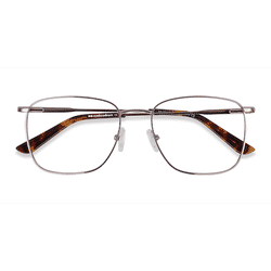 Unisex s square Rose Gold Metal Prescription eyeglasses - Eyebuydirect s Reason