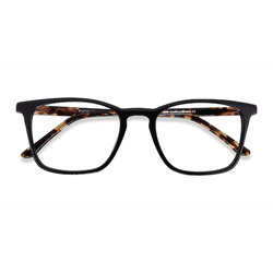 Unisex s rectangle Black Tortoise Acetate Prescription eyeglasses - Eyebuydirect s Phoenix