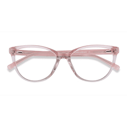 Female s horn Clear Pink Acetate Prescription eyeglasses - Eyebuydirect s Sing