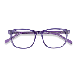 Unisex s rectangle Purple Acetate Prescription eyeglasses - Eyebuydirect s Steps