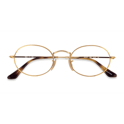 Unisex s oval Gold Metal Prescription eyeglasses - Eyebuydirect s Ray-Ban RB3547V