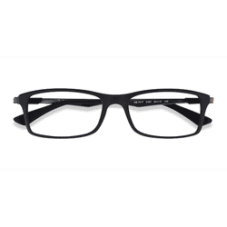 Unisex s rectangle Black Green Gunmetal Plastic Prescription eyeglasses - Eyebuydirect s Ray-Ban RB7017