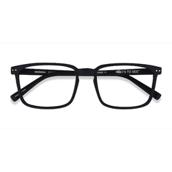 Unisex s rectangle Basalt Plastic Prescription eyeglasses - Eyebuydirect s Moringa