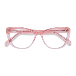 Female s horn Clear Pink Acetate Prescription eyeglasses - Eyebuydirect s Charlotte