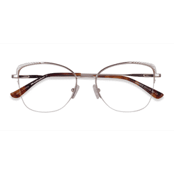 Female s horn Gold Metal Prescription eyeglasses - Eyebuydirect s Amande