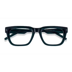 Unisex s rectangle Teal Acetate Prescription eyeglasses - Eyebuydirect s Kensington