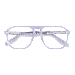 Male s aviator Clear Silver Acetate Prescription eyeglasses - Eyebuydirect s Downtown