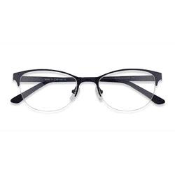Female s horn Navy Metal Prescription eyeglasses - Eyebuydirect s Melody