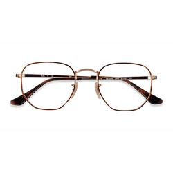 Unisex s square Tortoise Gold Metal Prescription eyeglasses - Eyebuydirect s Ray-Ban RB6448