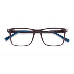 Unisex s rectangle Dark Brown Plastic Prescription eyeglasses - Eyebuydirect s Anza