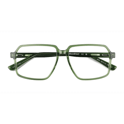 Male s square Crystal Green Acetate Prescription eyeglasses - Eyebuydirect s Mix