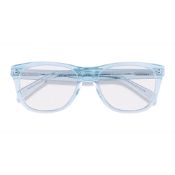 Unisex s rectangle Clear Blue Acetate Prescription sunglasses - Eyebuydirect s Malibu