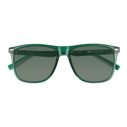 Unisex s square Crystal Green Plastic Prescription sunglasses - Eyebuydirect s Rainfall