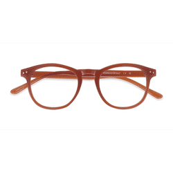 Unisex s round Orange Plastic Prescription eyeglasses - Eyebuydirect s Instant Crush