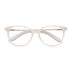 Unisex s horn White Acetate Prescription eyeglasses - Eyebuydirect s Jasmine