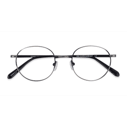 Unisex s oval Silver Metal Prescription eyeglasses - Eyebuydirect s Ledger