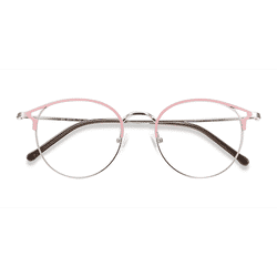 Female s round Pink Metal Prescription eyeglasses - Eyebuydirect s Jive
