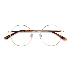Unisex s round Gold Titanium Prescription eyeglasses - Eyebuydirect s Midtown
