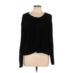 Cardigan Sweater: Black - Women's Size Large