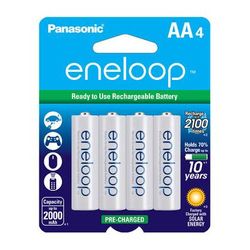 Panasonic eneloop AA Rechargeable Ni-MH Batteries (2000mAh, Pack of 4) BK-3MCCA4BA