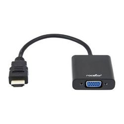 Rocstor HDMI to VGA & 1/8" Audio Adapter Cable (6") Y10A187-B1