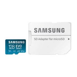 Samsung 128GB EVO Select UHS-I microSDXC Memory Card with SD Adapter MB-ME128KA/AM