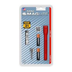 Maglite Mini Maglite 2-Cell AAA Flashlight with Clip (Red) M3A036