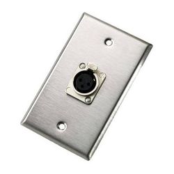 Neutrik 103F Single Gang Wall Plate with NC3FD-L-1 3-Pole Female XLR Receptacle 103F