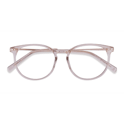 Unisex s round Pink Acetate, Metal Prescription eyeglasses - Eyebuydirect s Clever