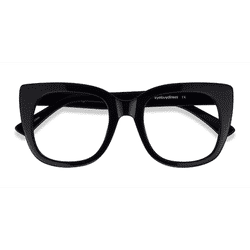 Female s horn Black & Panther Acetate Prescription eyeglasses - Eyebuydirect s Unique