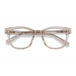 Unisex s square Champagne Acetate Prescription eyeglasses - Eyebuydirect s Lighthouse