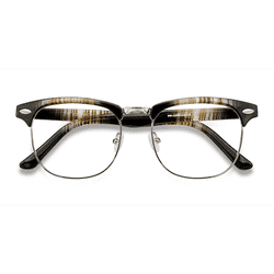 Unisex s browline Striped Plastic, Metal Prescription eyeglasses - Eyebuydirect s Coexist