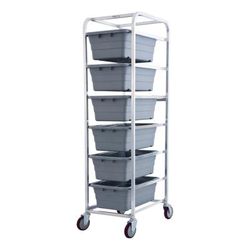 Winholt AL-L-6 71" Mobile Lug Cart w/ 6 Lug Capacity, Aluminum