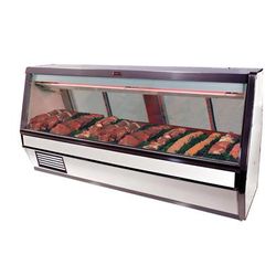 Howard-McCray SC-CMS40E-12-LED 148 1/2" Full Service Red Meat Case w/ Straight Glass - (6) Levels, 115v, White