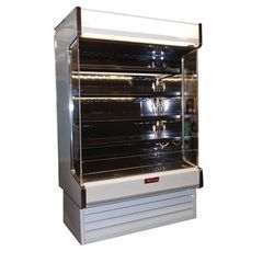 Howard-McCray SC-OD35E-6-S-LED-LC 75" Vertical Open Air Cooler w/ 4 Levels, 115/208-230v, Silver
